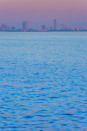Sea at sunsetの写真素材