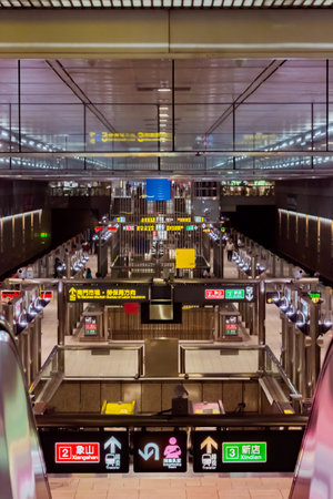 Metro station in Taipeiのeditorial素材