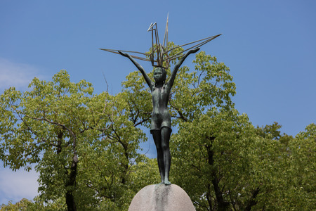 Children's Peace Monument in Hiroshima, Japanの写真素材