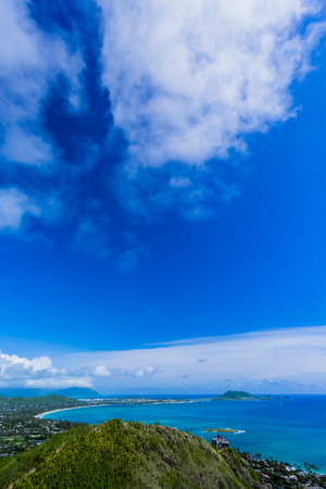 Kaiwa Ridge Trail, Kailua in Oahu Islandの写真素材