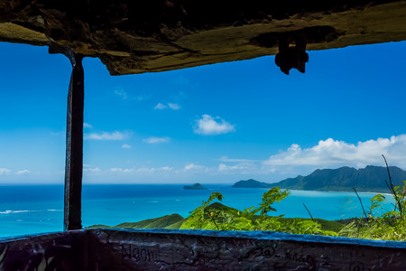 Kaiwa Ridge Trail, Kailua in Oahu Islandの写真素材