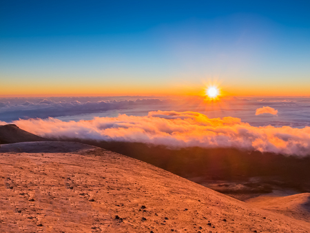Sunrise at Mauna keaの写真素材