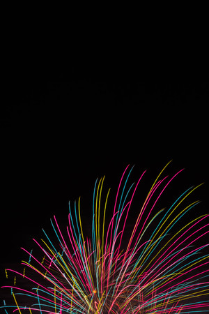 Fireworks light up the skyの写真素材
