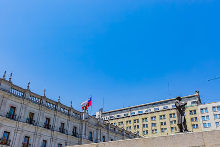 Moneda palace in Santiago, Chileのeditorial素材