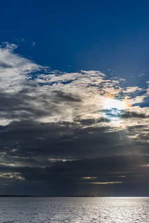Iridescent clouds in Chileの写真素材