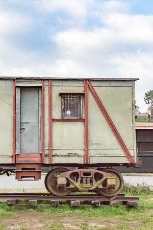 Old railroad carの写真素材