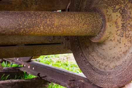Old railroad carの写真素材