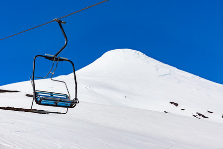 lift in Osorno volcano, Chileの写真素材