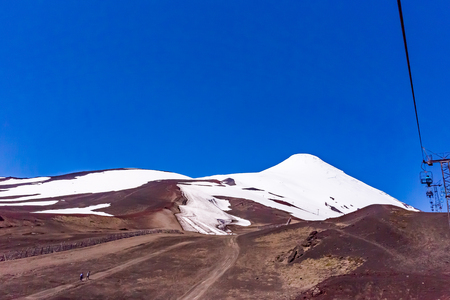 lift in Osorno volcano, Chileの写真素材