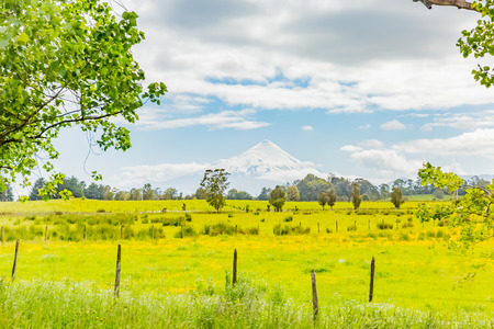 Osorno volcano in Chileの写真素材