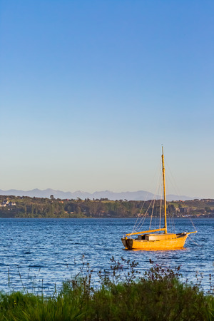 Llanquihue lake in Chileの写真素材