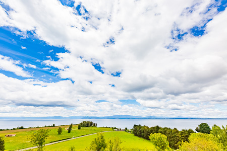 Llanquihue lake in Chileの写真素材