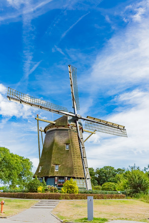 traditonal dutch windmill in Netherlandの写真素材