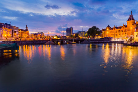 Amsterdam central station, Netherlandsのeditorial素材