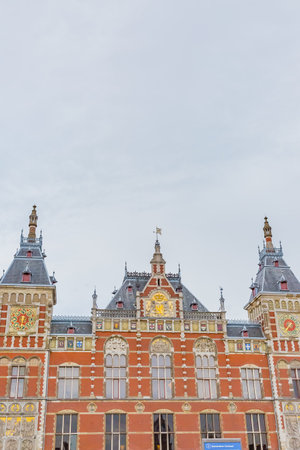 Amsterdam central station, Netherlandsのeditorial素材