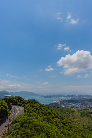 Japanese landscape, kanmon kaikyoのeditorial素材
