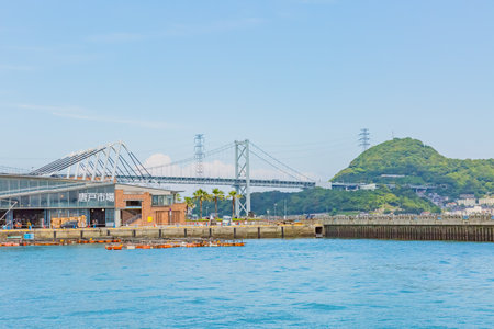 Japanese landscape, kanmon kaikyoのeditorial素材