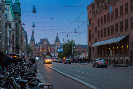 Amsterdam central station, Netherlandsのeditorial素材