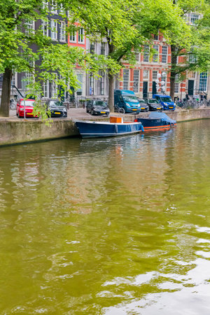 scene of canal in amstedramのeditorial素材
