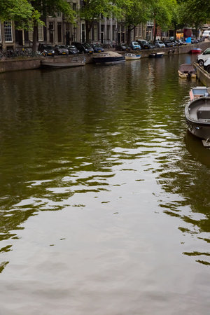 scene of canal in amstedramのeditorial素材