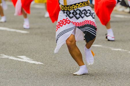 traditional japanese dance festivalの写真素材