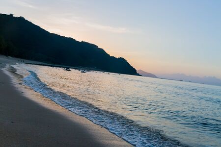 hainan island beach in chinaの写真素材