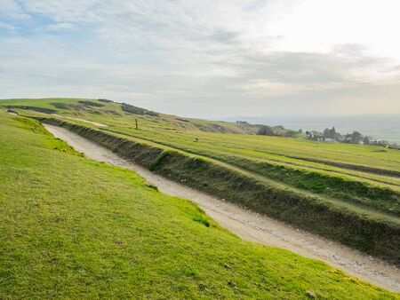 landscape of golf course in ukの写真素材
