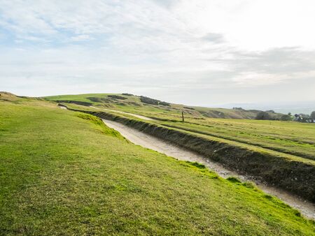 landscape of golf course in ukの写真素材
