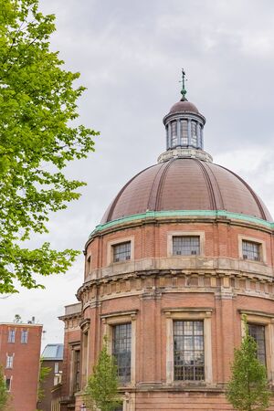 scene of amsterdam city, netherlands, at duskの写真素材