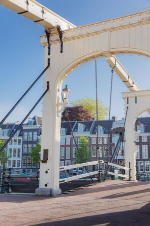 mahle's drawbridge and amstel riverの写真素材