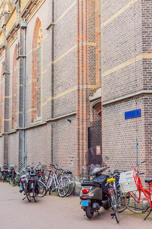 scene of amsterdam city, netherlandsの写真素材