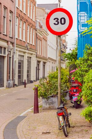 scene of amsterdam city, netherlandsの写真素材
