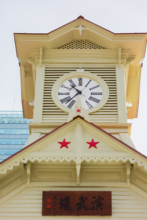 old clock tower in sapporoのeditorial素材