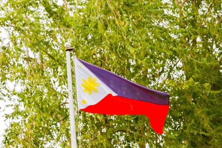 national flag, republic of the philippinesの写真素材
