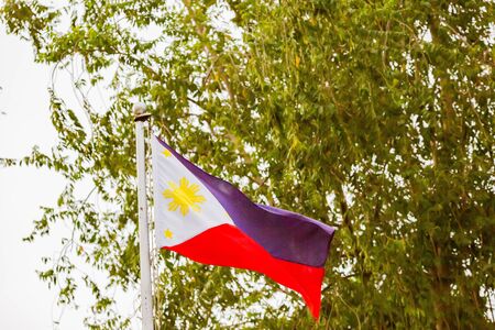 national flag, republic of the philippinesの写真素材