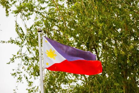 national flag, republic of the philippinesの写真素材