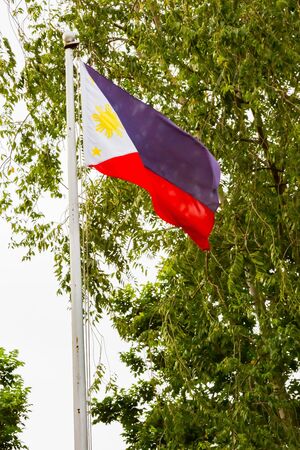 national flag, republic of the philippinesの写真素材