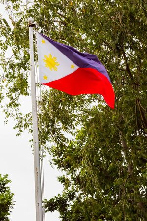 national flag, republic of the philippinesの写真素材