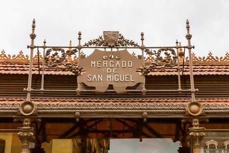 market of san miguel in madrid, spainの写真素材