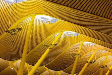 interior of barajas airport terminal in madridの写真素材