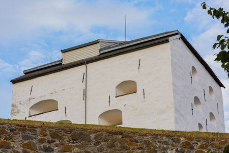 kristiansten fortress in trondheim, norwayのeditorial素材