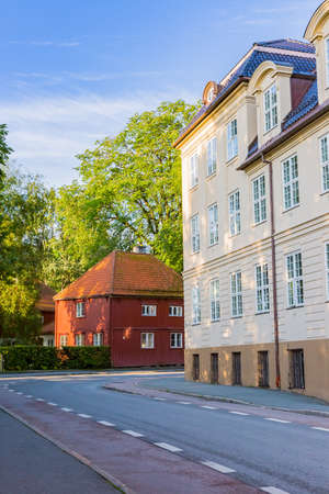 view of downtown Trondheim, Norwayの写真素材