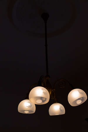 abstract old lampshade suspended ceiling lightの写真素材