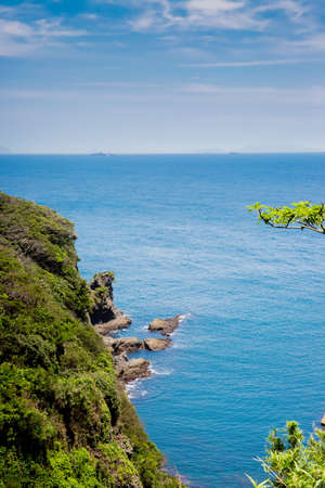 rock coast in Izu, Japan, Ishirozakiの写真素材