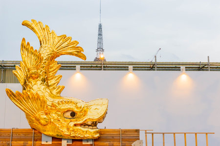 golden dolphin on top of castle, Nagoya castleのeditorial素材