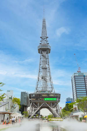 city view of Nagoya TV tower in Japanの写真素材