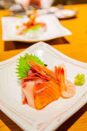 Japanese cuisine, sashimi, raw fishの写真素材