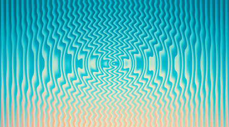 Mesmerizing abstract design featuring fluid, hypnotic waves in vibrant blue and white. Ideal for backgrounds, digital art, or psychedelic themes. Highly detailed and symmetrical.の写真素材