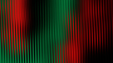 A visually striking abstract background featuring vertical lines in red and green, creating a dynamic pattern with depth and texture. Perfect for modern designs.の写真素材