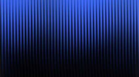 A dark blue corrugated metal sheet creates a textured background with vertical lines and a subtle gradient, perfect for adding depth and visual interest.の写真素材